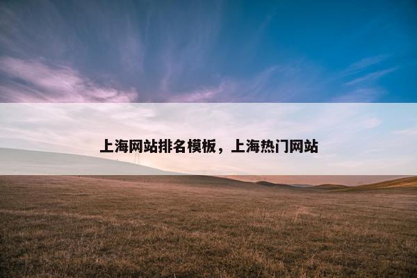 上海网站排名模板，上海热门网站