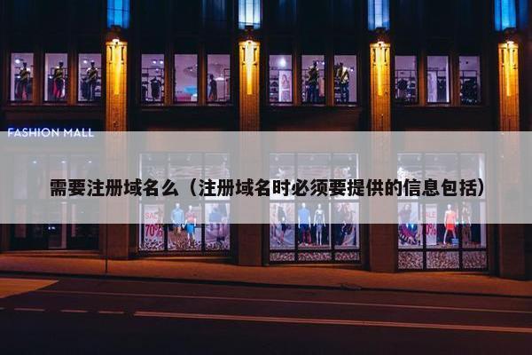 需要注册域名么（注册域名时必须要提供的信息包括）