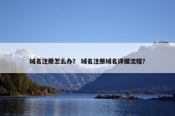 域名注册怎么办？ 域名注册域名详细流程？