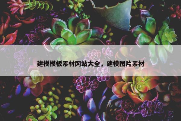 建模模板素材网站大全，建模图片素材