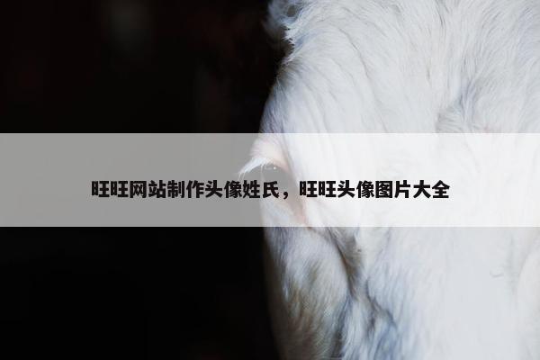 旺旺网站制作头像姓氏，旺旺头像图片大全