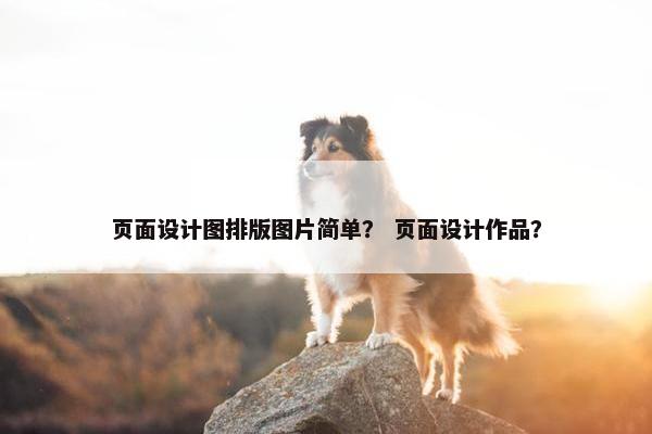 页面设计图排版图片简单？ 页面设计作品？