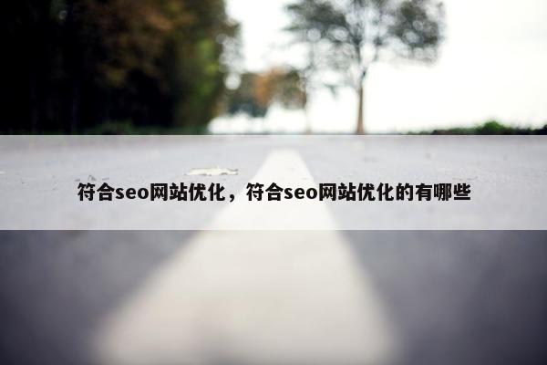 符合seo网站优化，符合seo网站优化的有哪些