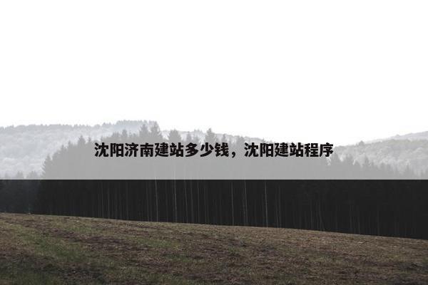 沈阳济南建站多少钱，沈阳建站程序