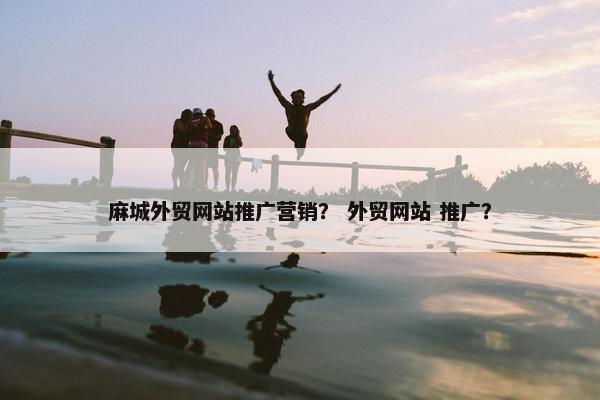 麻城外贸网站推广营销？ 外贸网站 推广？