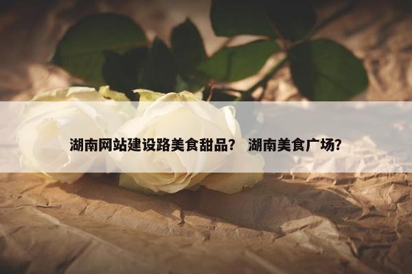 湖南网站建设路美食甜品？ 湖南美食广场？
