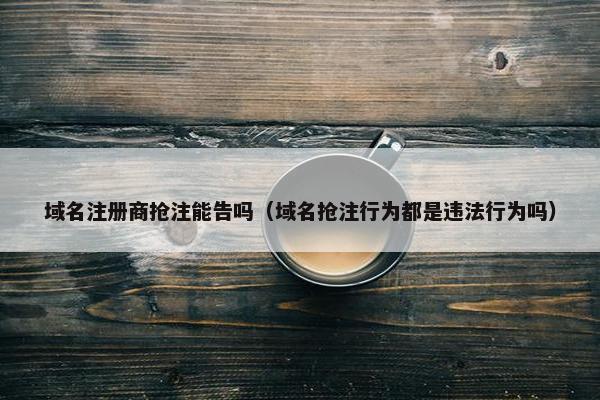 域名注册商抢注能告吗（域名抢注行为都是违法行为吗）