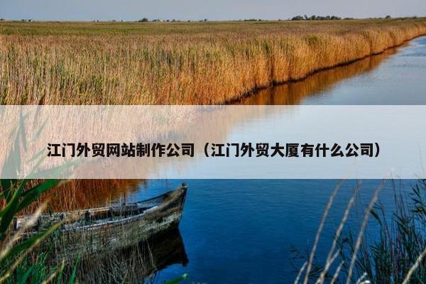 江门外贸网站制作公司（江门外贸大厦有什么公司）