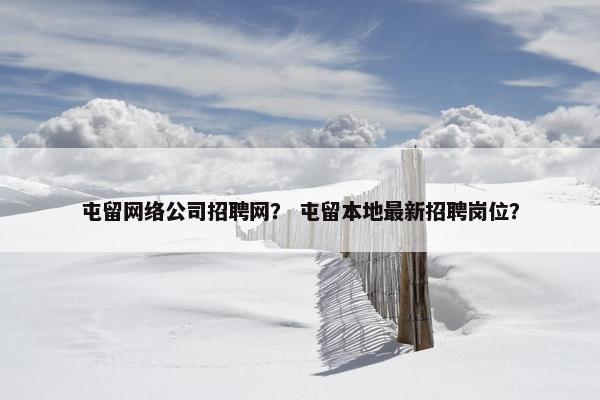 屯留网络公司招聘网？ 屯留本地最新招聘岗位？