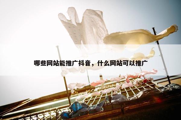哪些网站能推广抖音，什么网站可以推广