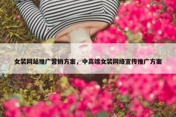 女装网站推广营销方案，中高端女装网络宣传推广方案