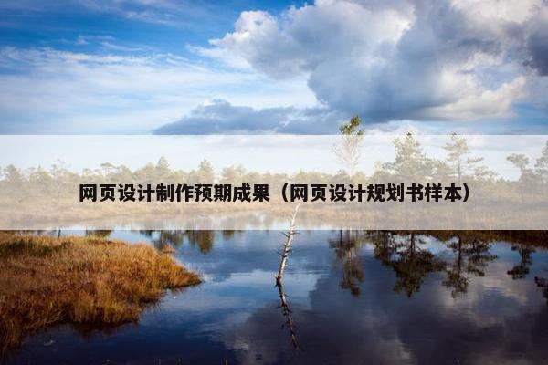 网页设计制作预期成果（网页设计规划书样本）