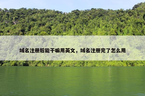 域名注册后能干嘛用英文，域名注册完了怎么用
