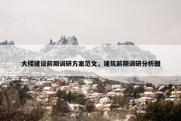 大楼建设前期调研方案范文，建筑前期调研分析图