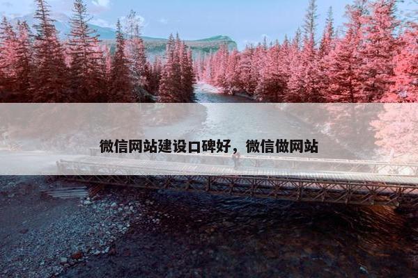 微信网站建设口碑好，微信做网站