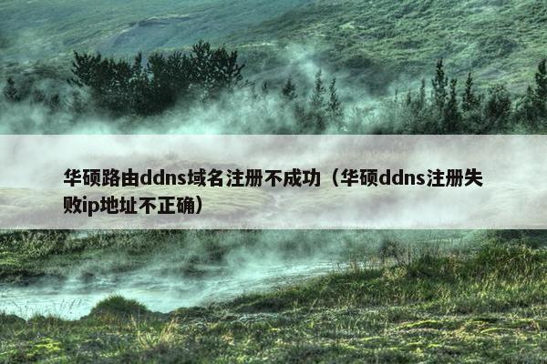 华硕路由ddns域名注册不成功（华硕ddns注册失败ip地址不正确）