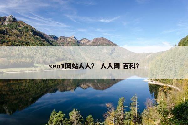 seo1网站人人？ 人人网 百科？