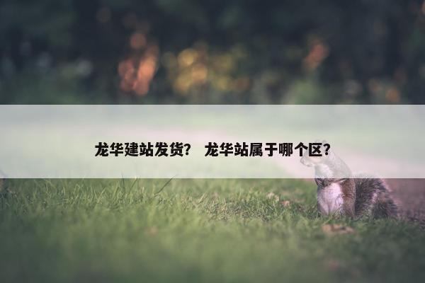 龙华建站发货？ 龙华站属于哪个区？