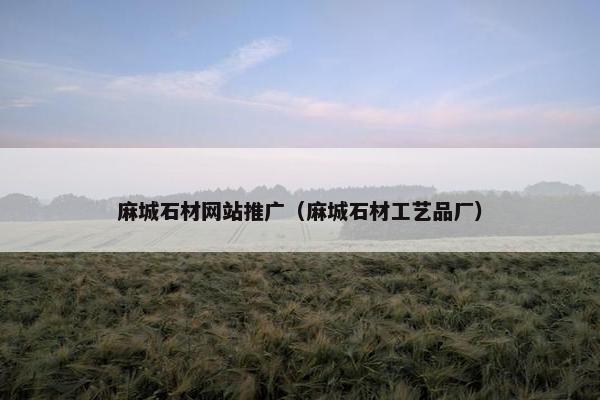 麻城石材网站推广（麻城石材工艺品厂）