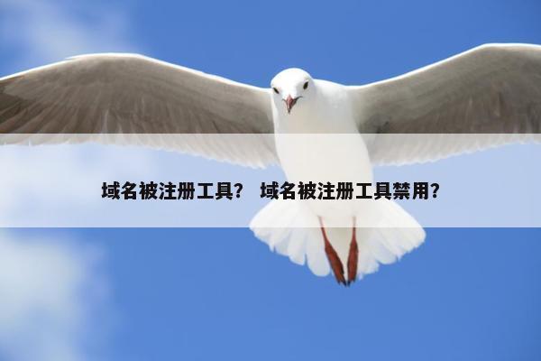 域名被注册工具？ 域名被注册工具禁用？