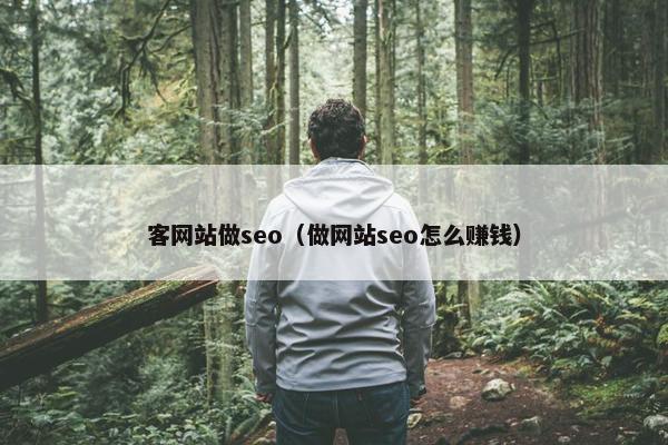 客网站做seo（做网站seo怎么赚钱）