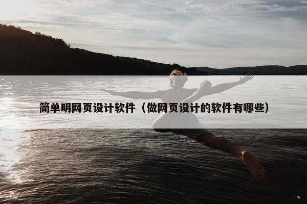 简单明网页设计软件（做网页设计的软件有哪些）