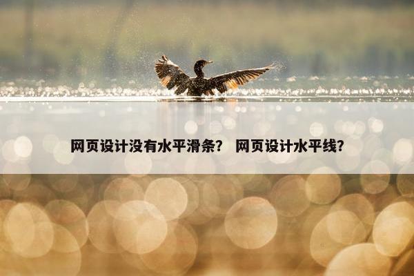 网页设计没有水平滑条？ 网页设计水平线？