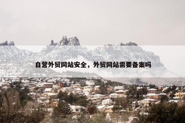 自营外贸网站安全，外贸网站需要备案吗