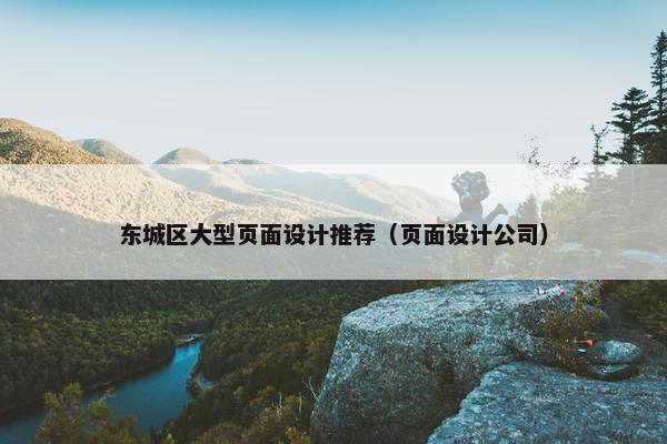 东城区大型页面设计推荐（页面设计公司）