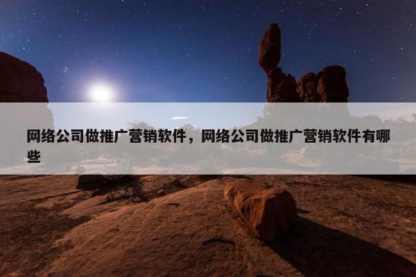 网络公司做推广营销软件，网络公司做推广营销软件有哪些