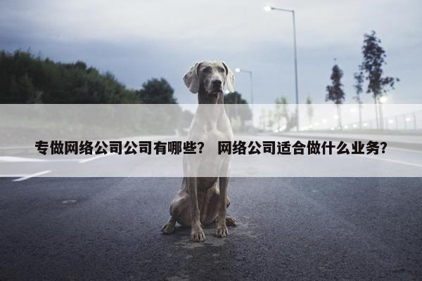 专做网络公司公司有哪些？ 网络公司适合做什么业务？