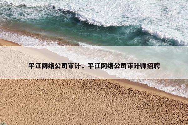 平江网络公司审计，平江网络公司审计师招聘