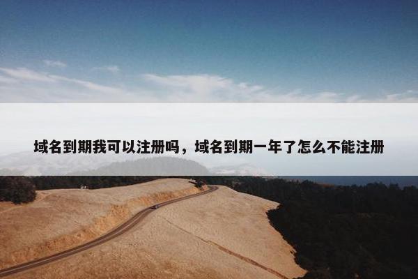 域名到期我可以注册吗，域名到期一年了怎么不能注册