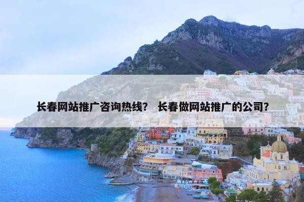 长春网站推广咨询热线？ 长春做网站推广的公司？