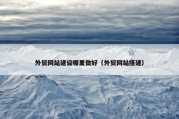 外贸网站建设哪里做好（外贸网站搭建）