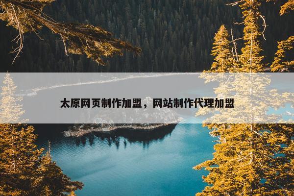 太原网页制作加盟，网站制作代理加盟