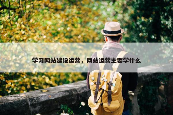 学习网站建设运营，网站运营主要学什么