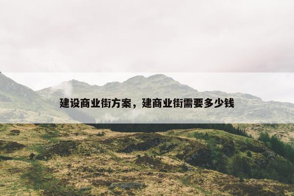 建设商业街方案，建商业街需要多少钱