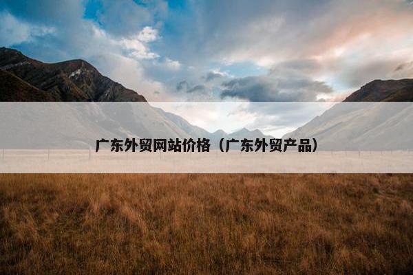 广东外贸网站价格（广东外贸产品）