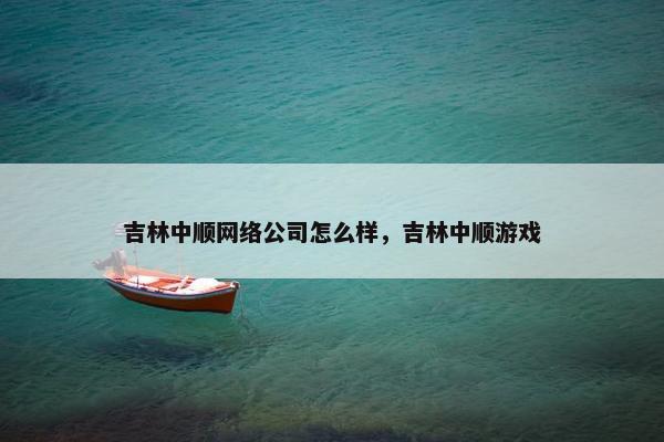吉林中顺网络公司怎么样，吉林中顺游戏