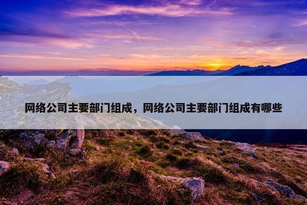 网络公司主要部门组成，网络公司主要部门组成有哪些