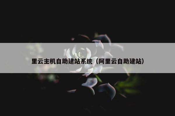 里云主机自助建站系统（阿里云自助建站）