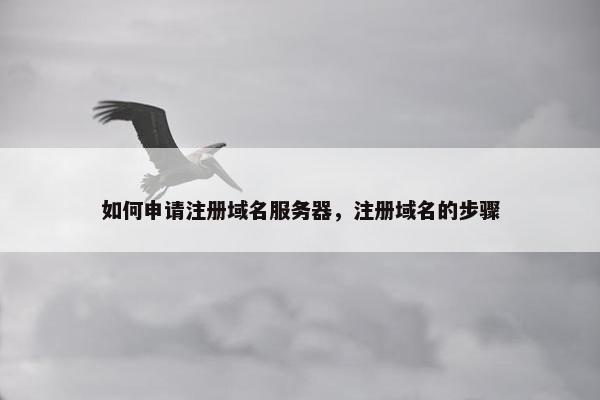 如何申请注册域名服务器，注册域名的步骤