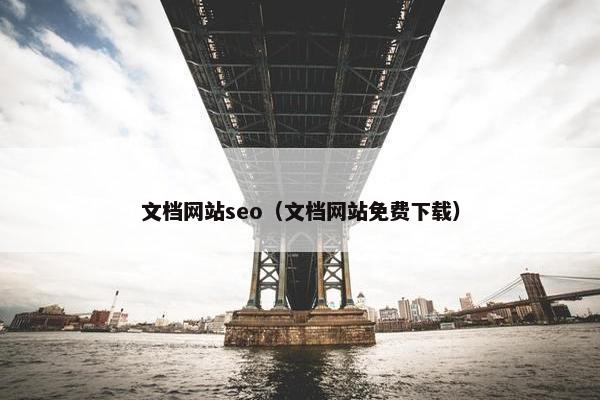 文档网站seo（文档网站免费下载）