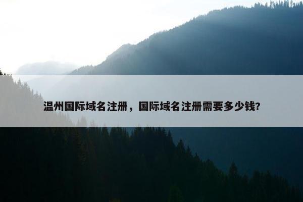 温州国际域名注册，国际域名注册需要多少钱?