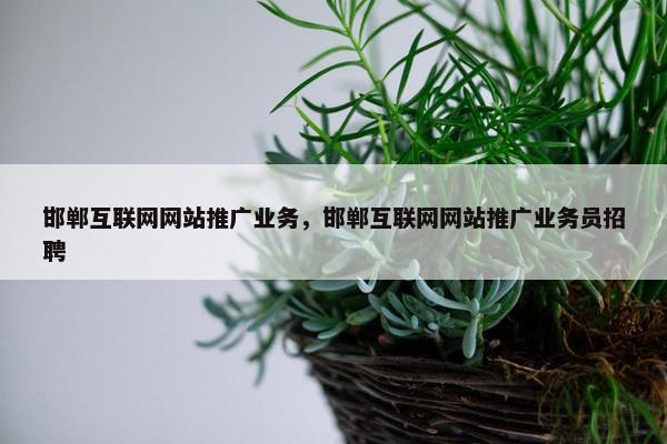 邯郸互联网网站推广业务，邯郸互联网网站推广业务员招聘