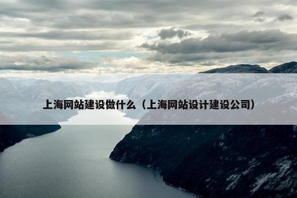 上海网站建设做什么（上海网站设计建设公司）
