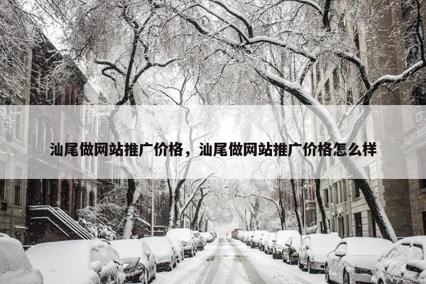 汕尾做网站推广价格，汕尾做网站推广价格怎么样