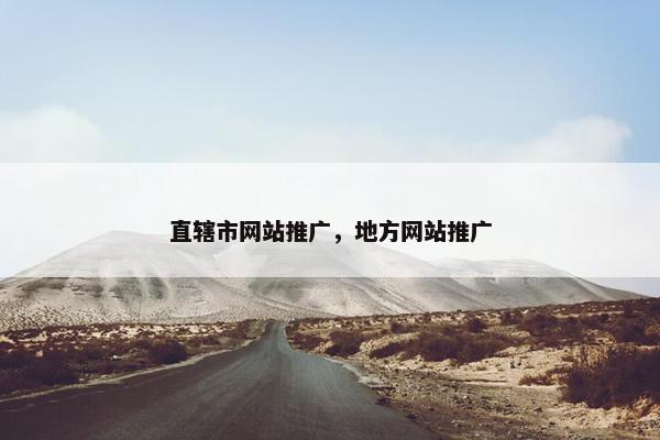直辖市网站推广，地方网站推广