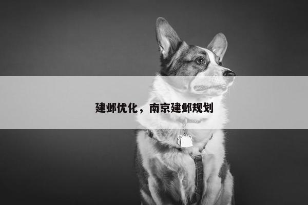 建邺优化，南京建邺规划